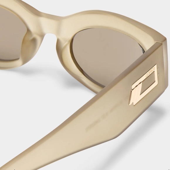 Le Specs Sunshades Body Bumpin Sunglasses Matte Olive Leaf Silver NWT - Picture 3 of 6